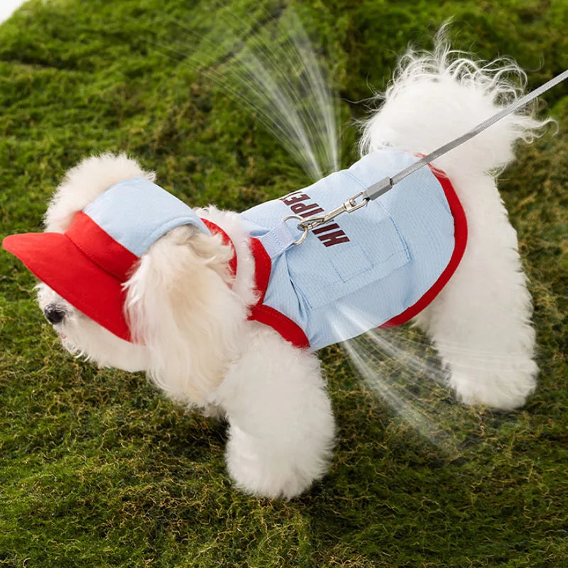 Adjustable pet sunscreen clothes, outdoor cat sunscreen clothes, cold dog clothes, dog cooling clothes