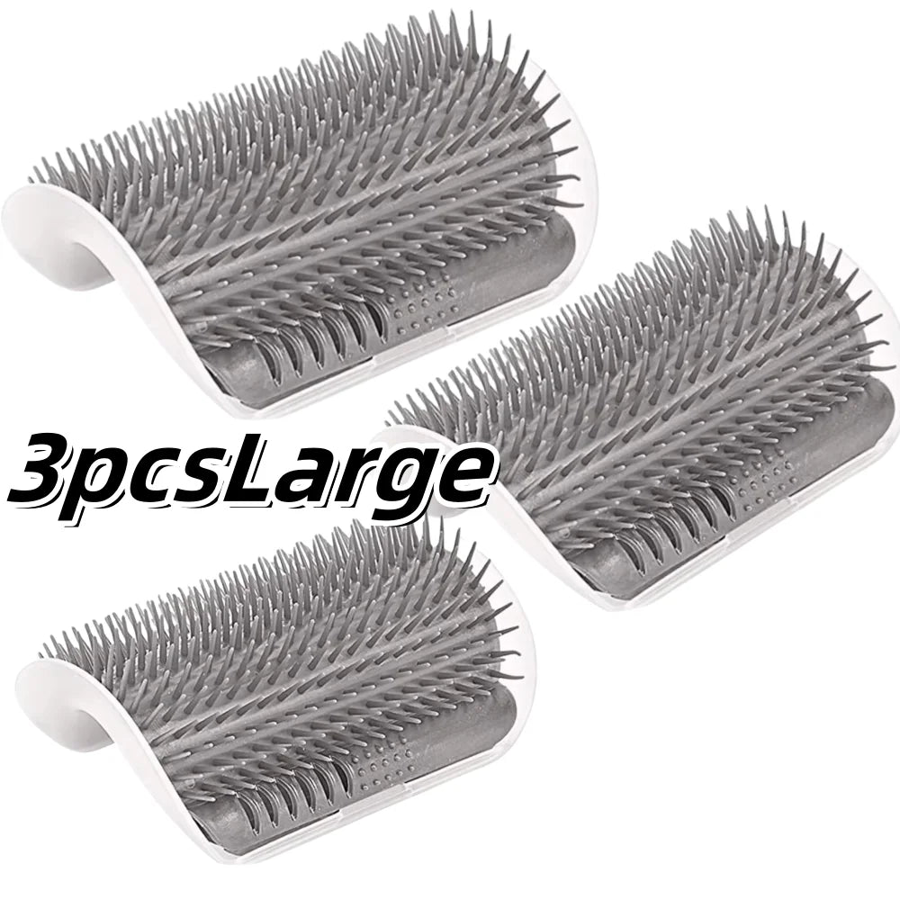 Cat Corner Scratcher Self Groomer with Catnip,1/ 2 Pack Softer Cat Face Scratchers Wall Corner Grooming Massage Combs