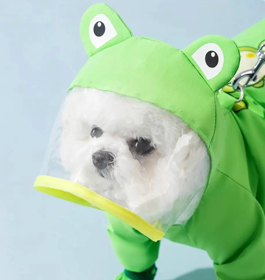 Dog outdoor raincoat, Little dog raincoat, waterproof on all four feet, pet accessories, small and medium-sized dogs