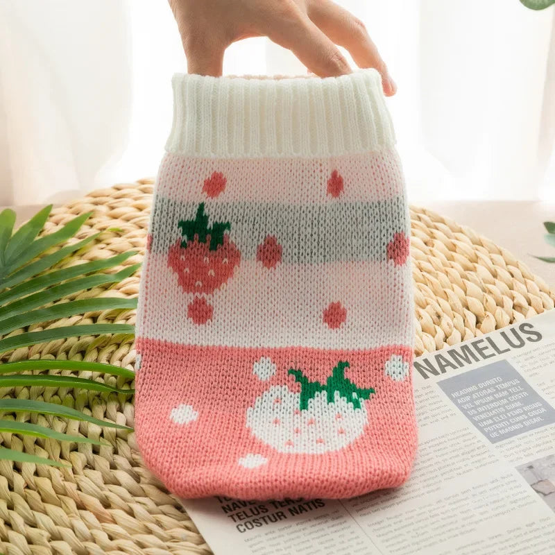 Pet Clothes for Small Medium Dogs Christmas Knitte Dog Sweater Winter Warm Cat Sweater Corgi Teddy Coat Pet New Year Supplies