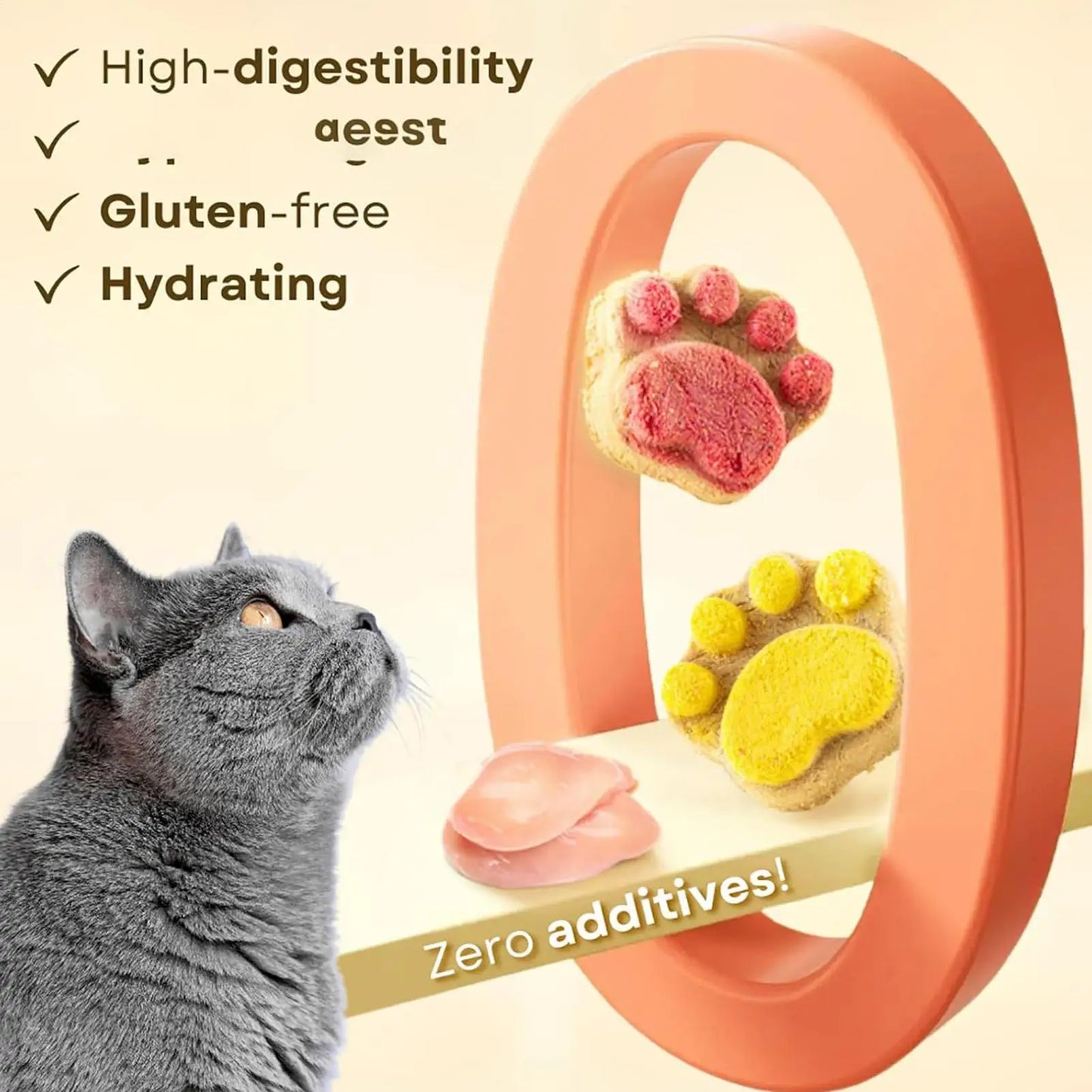 Paw Shape Cat Snack Cleaning Cat Snacks Kitten Treats Paw Shape Cat Food Footprint Shaped Cat Treats Pets Supplies