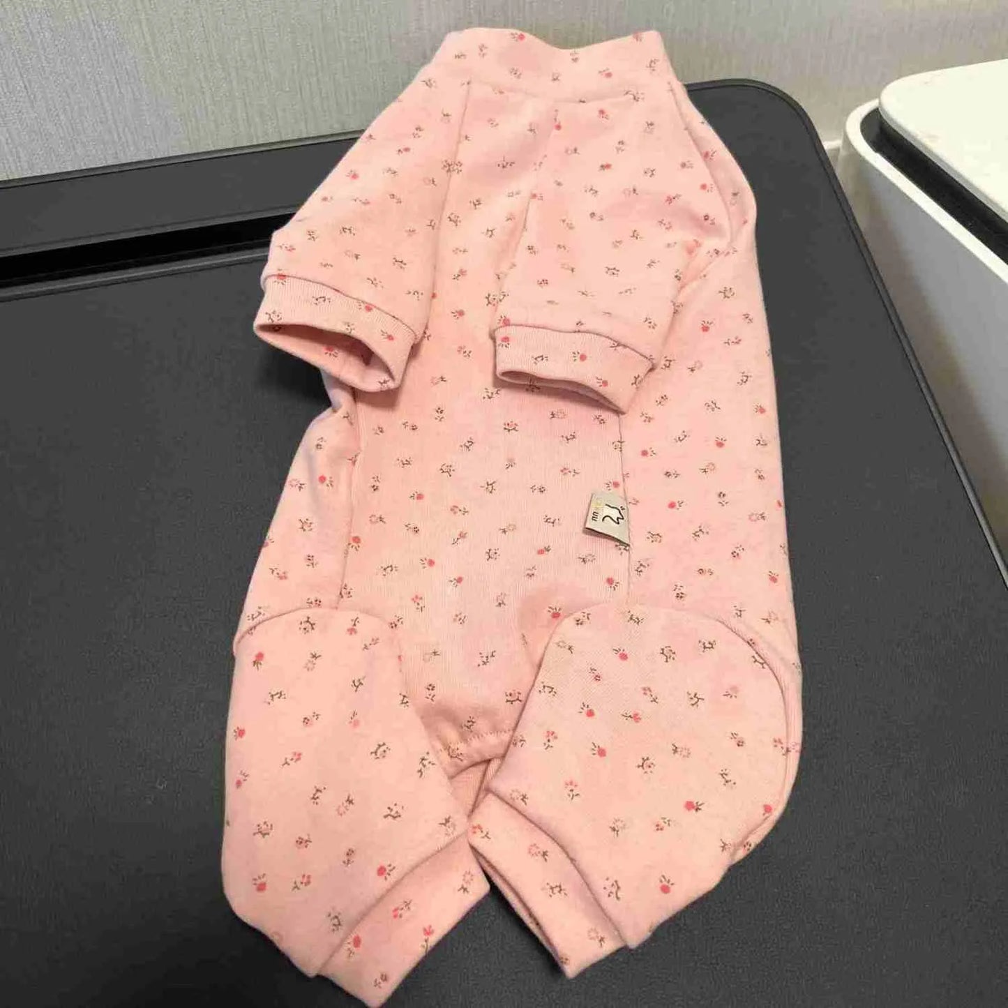 Soft Cotton Coat for Sphynx Spring Floral Jumpsuit for Hairless Cat 4-Legged Sweatshirt for Kittens Autumn Pajamas ForDevon Rex