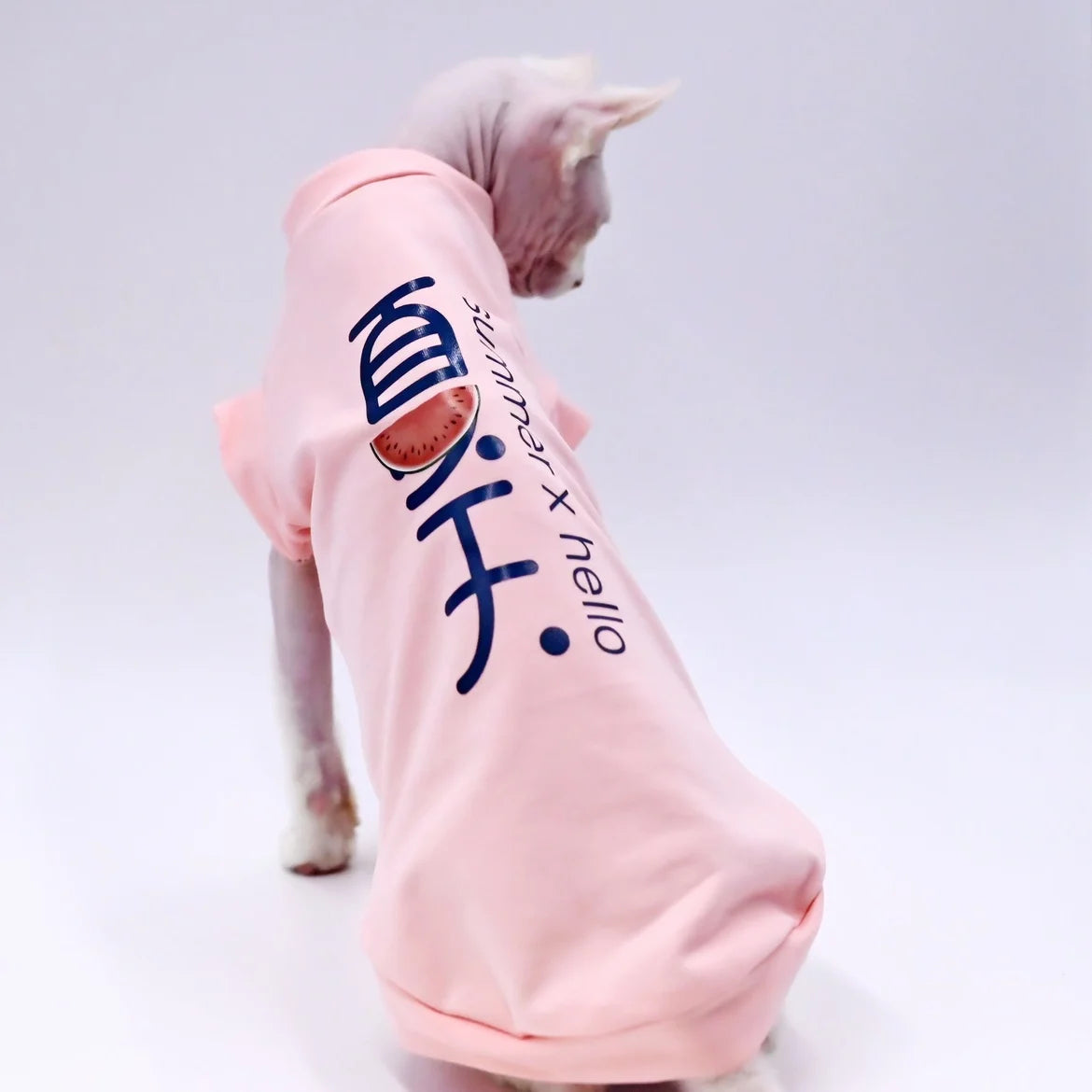 Hairless Cat Clothes Breathable Cotton Summer Beautiful Thin Cat Vest for Sphynx,Devon Rex ,Cornish, Small Cats and Dogs