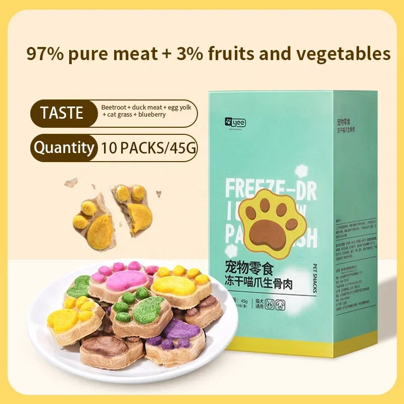 Cat Freeze Dried Snacks High Protein Chicken Fruits and Vegetables Freeze Dried Food for Pet