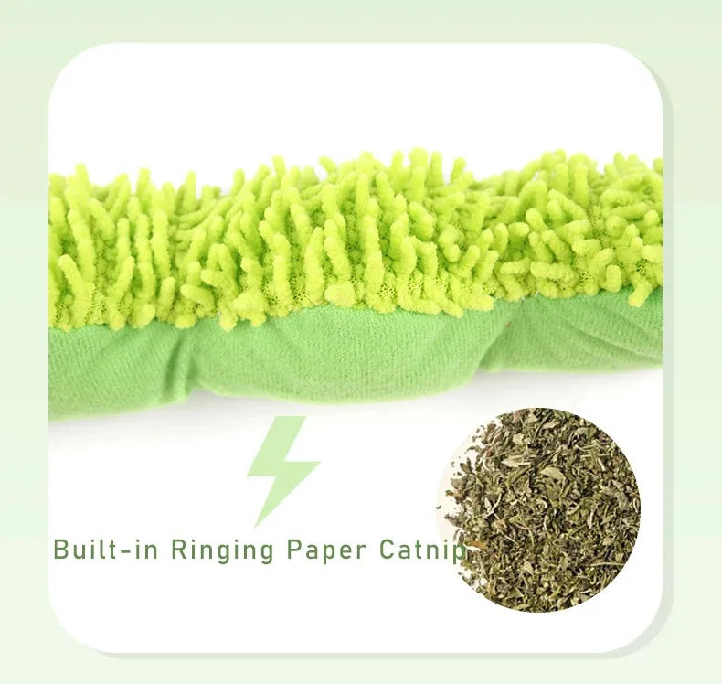 Cat Chew Toys Caterpillar Catnip Molar Toy Silvervine Cat Teaser Interaction Toy Clean Mouth Kitten Toy Pet Supplies Accessories