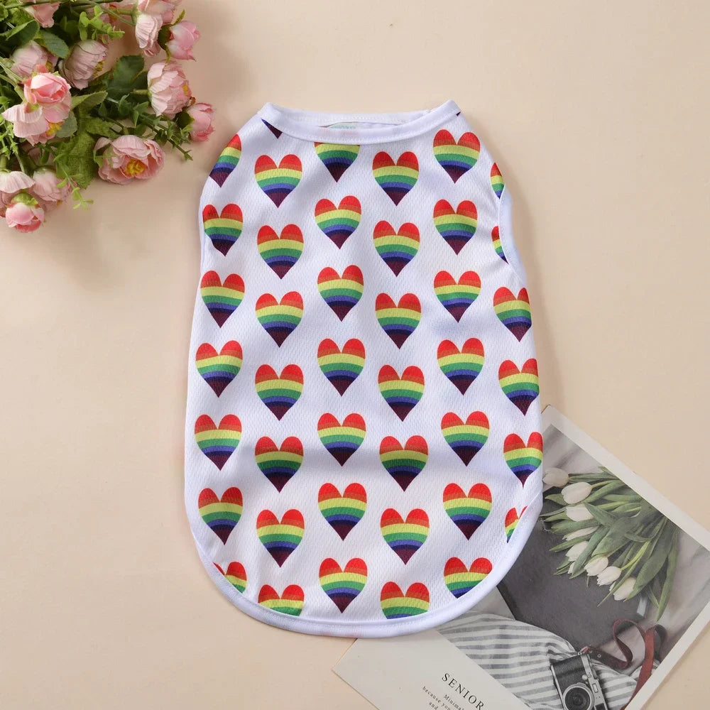 Summer Breathable Puppy Clothes For Small Medium Dogs Cats Cozy Quick-drying Dog T-shirt Cat Vest Cooling Lightweight Pug Shirt
