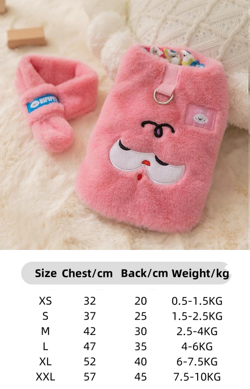 Christmas Halloween Meme Two Legged Sweater for Puppy Kitty Pet Winter Outfit for Small Dogs Cats New Year Vest with Scarf