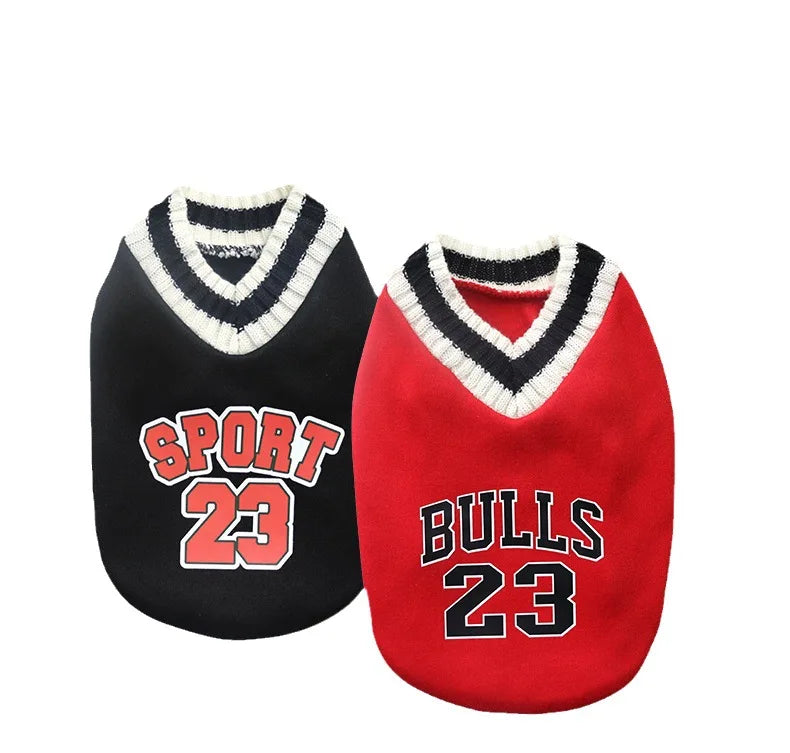 College Style Pet Dog Sweater Winter Warm Dog Clothes for Small Medium Dogs Puppy Cat Vest Chihuahua French Bulldog Yorkie Coat