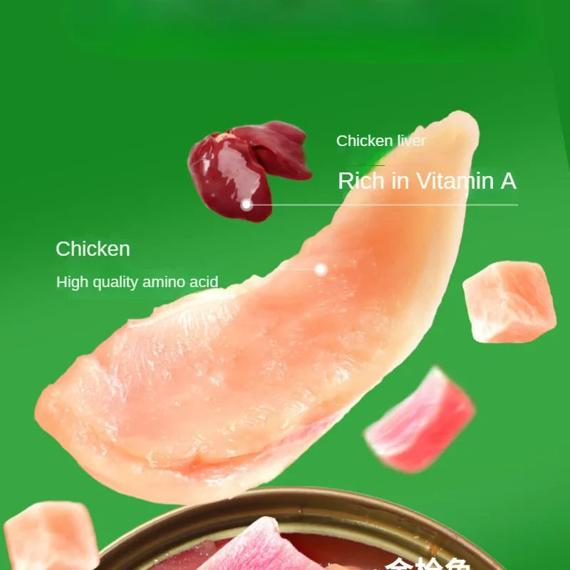 Canned Cat Chicken Meat Cat Wet Food Nutritious Meat Puree Canned Mousse Cat Reward Cat Snacks Pet Interactive Snacks Kitty Food