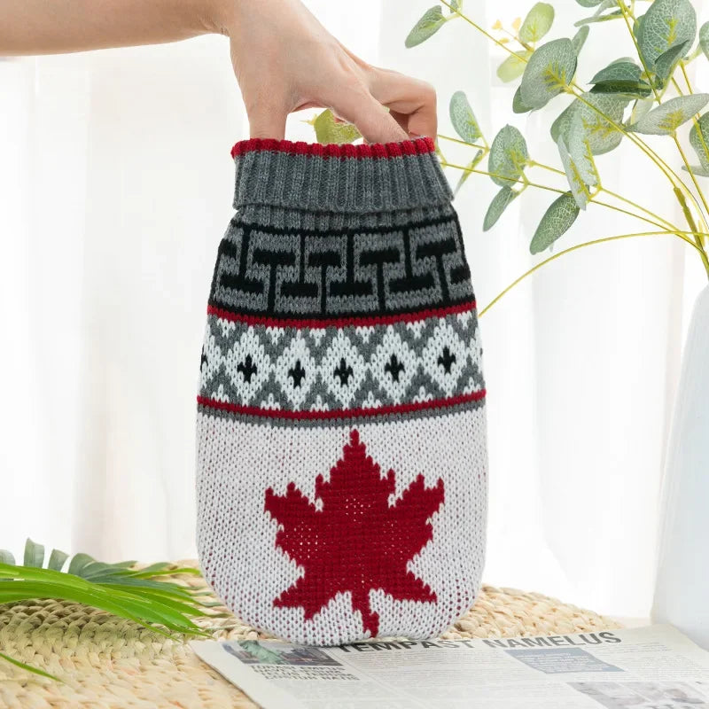 Pet Clothes for Small Medium Dogs Christmas Knitte Dog Sweater Winter Warm Cat Sweater Corgi Teddy Coat Pet New Year Supplies