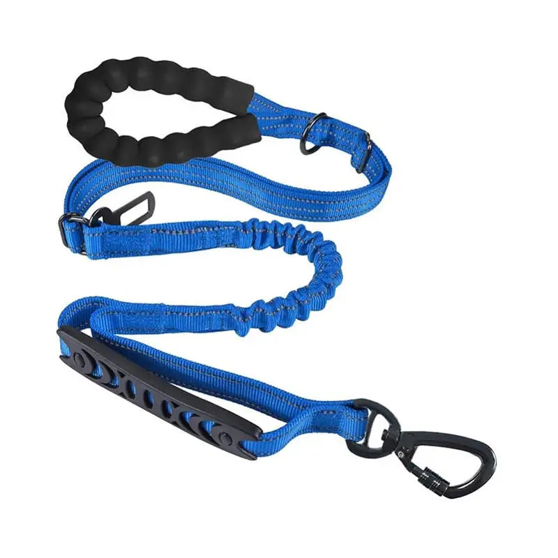 Reflective Shock Absorbing Pet Leashes with Car Seatbelt Medium and Large Dog Tactical Safety Leash Explosion-proof Dog Leash