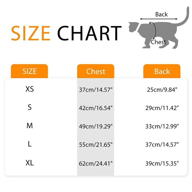 Cat Recovery Suit Puppy Dog Kitten Surgery Recovery Bodysuit for Abdominal Wound Protector Anti Licking Vest Pets Clothing