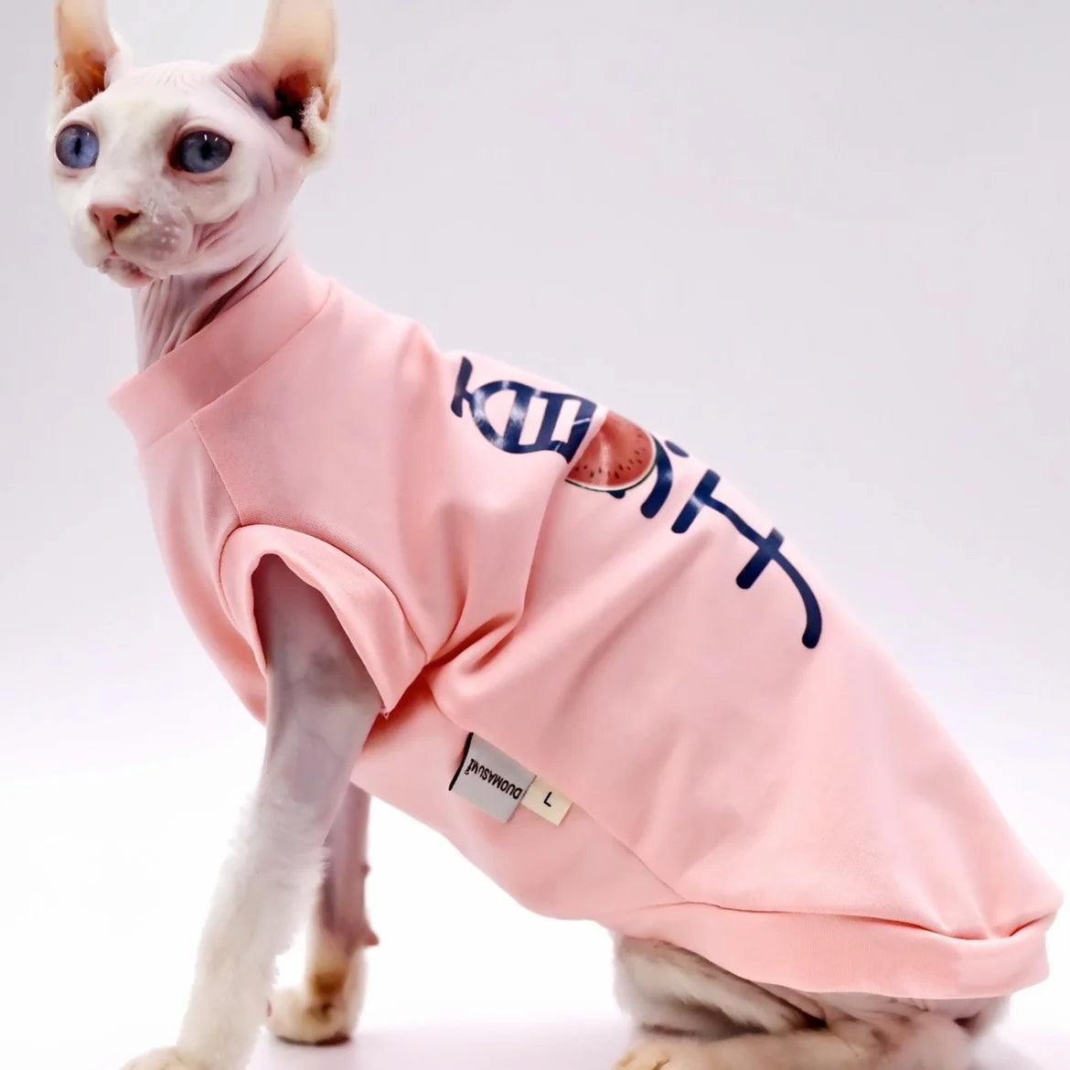 Hairless Cat Clothes Breathable Cotton Summer Beautiful Thin Cat Vest for Sphynx,Devon Rex ,Cornish, Small Cats and Dogs