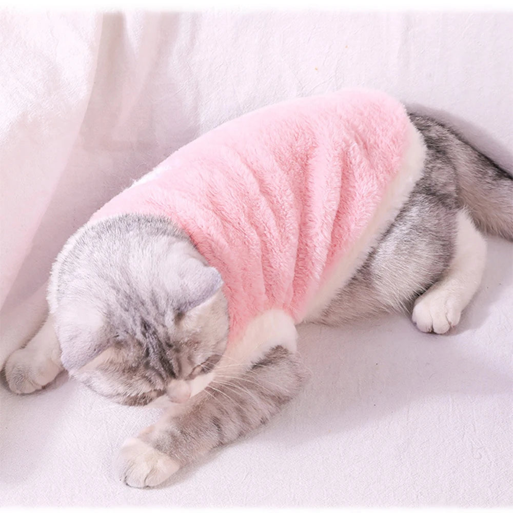 Soft Cat Clothes For Small Medium Dog Cats Pets Warm Kittens Clothes for Winter Kitten Small Kitten Stuff Clothing Vests