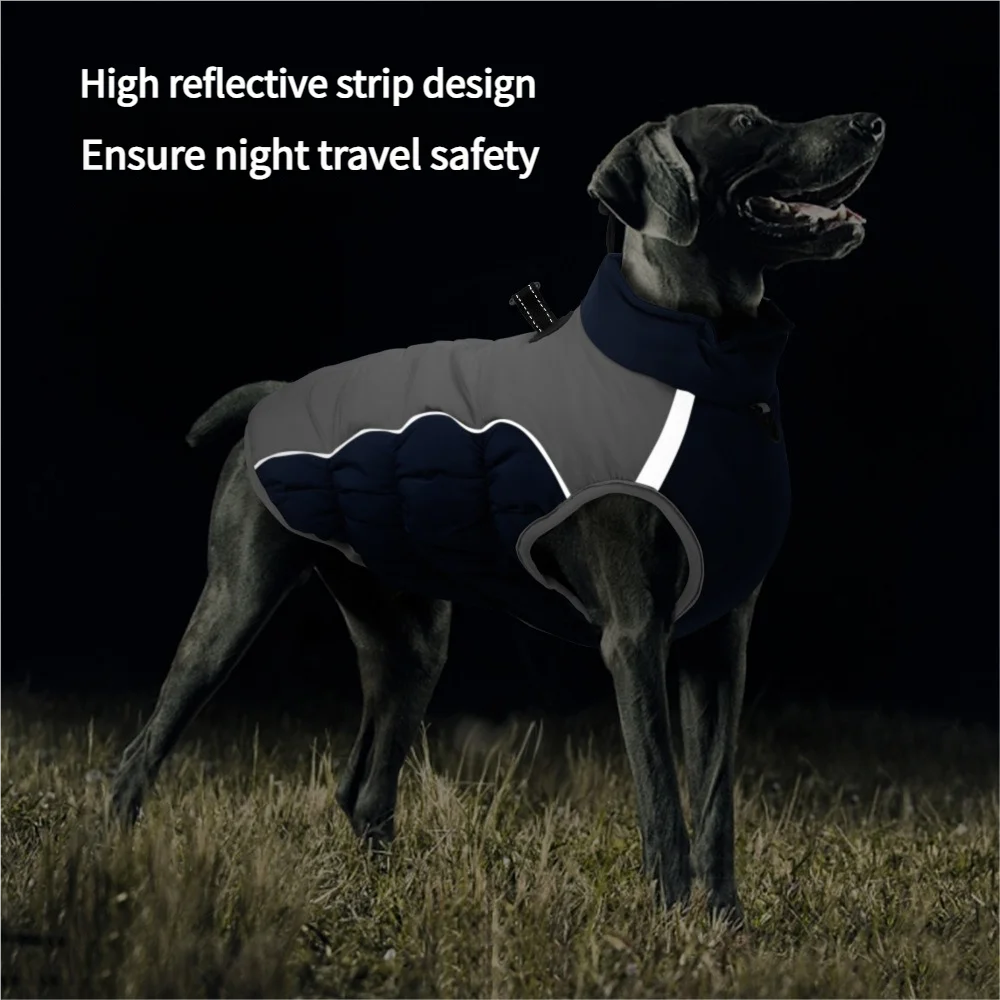 Winter Warm Dog Clothes French Bulldog Puppy Jacket Coat Waterproof Pet Clothing Outfit Vest for Small Medium Large Dogs