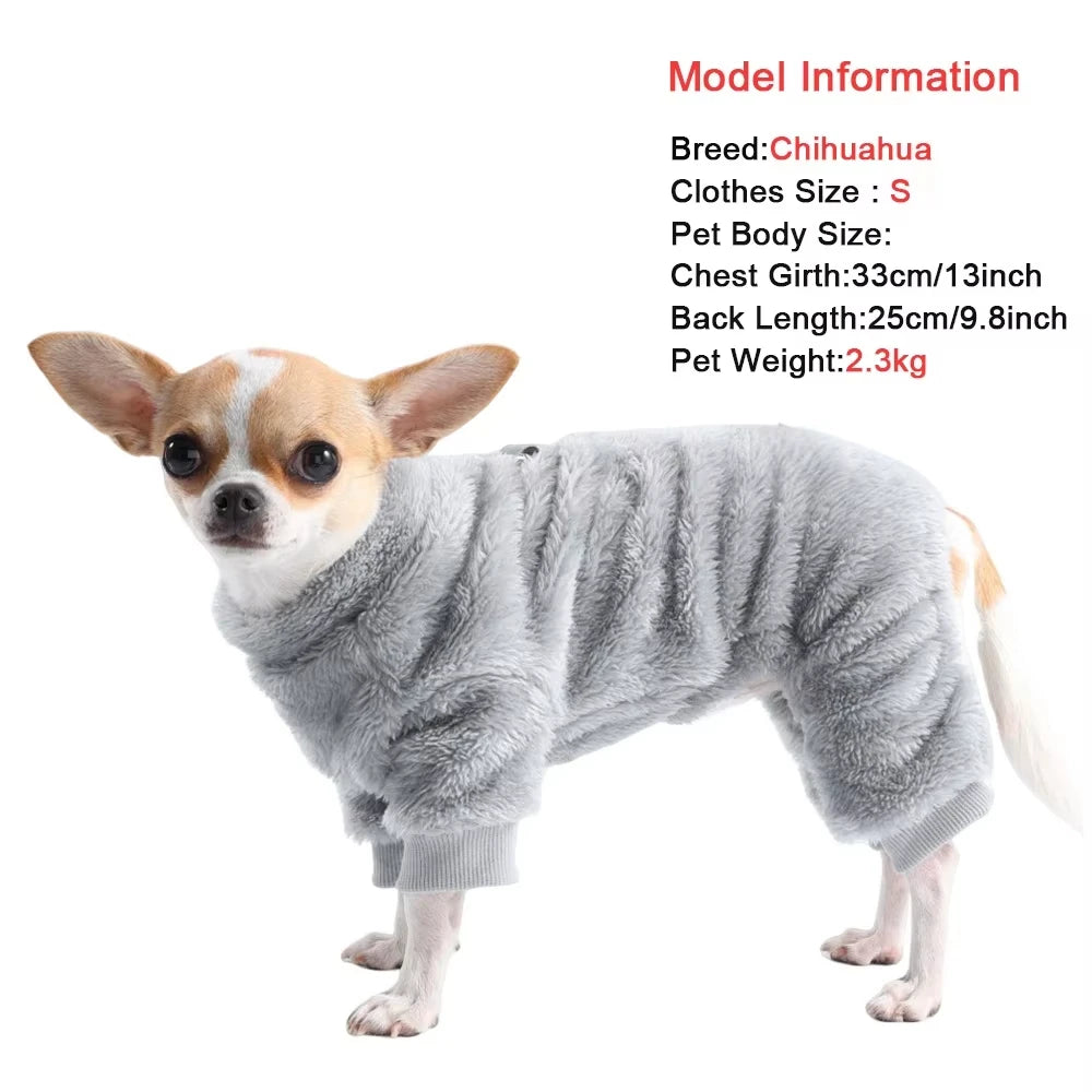 Warm Winter Dog Clothes Small Medium Large Dogs Soft Pet Jacket Windproof Outdoor Pets Coat Cute Fleece Chihuahua Pug Costume