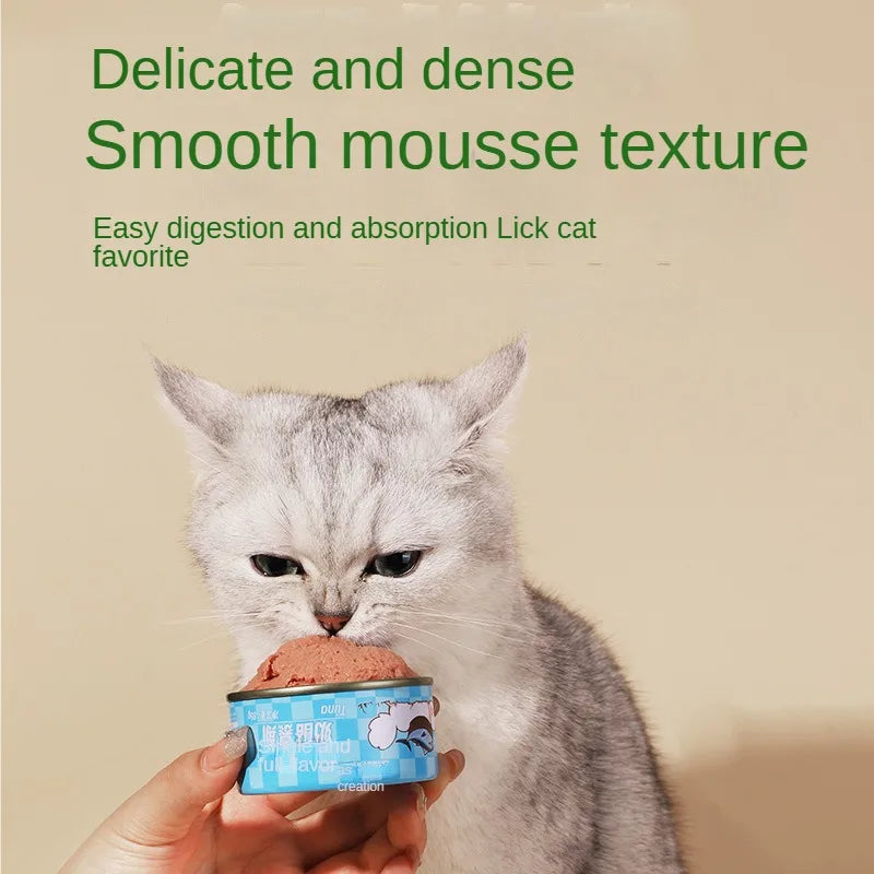 Canned Cat Chicken Meat Cat Wet Food Nutritious Meat Puree Canned Mousse Cat Reward Cat Snacks Pet Interactive Snacks Kitty Food