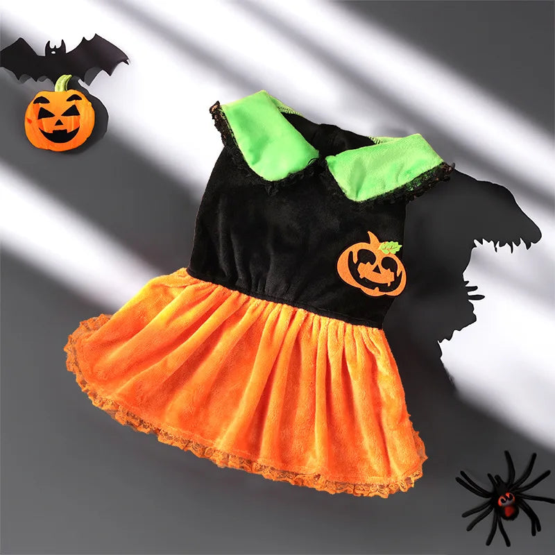 Halloween Pet Dress Dog Costume with Wings Party Outfit Cute Festival Clothing for Dogs