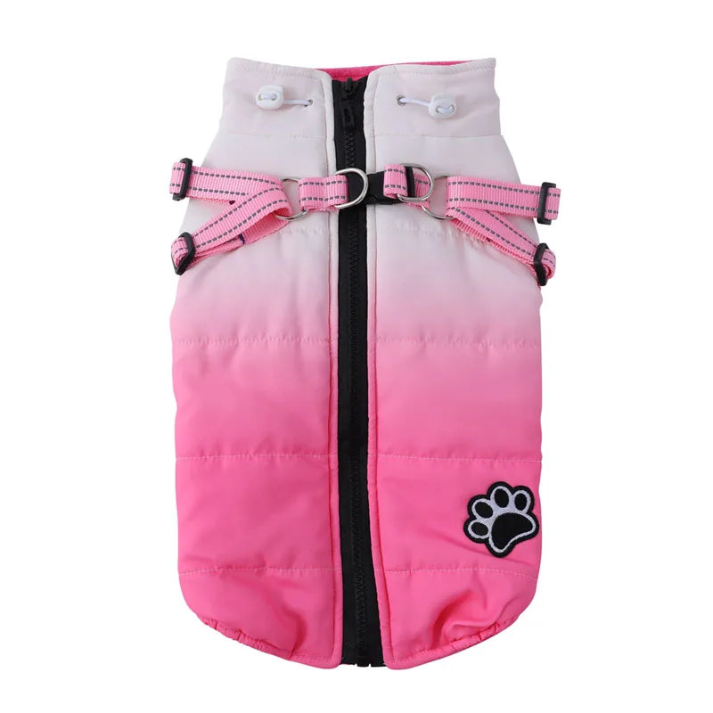 Waterproof Pet Dog Jacket With Harness Reflective Winter Dog Clothes For Small Large Dogs Coat Chihuahua French Bulldog Outfits