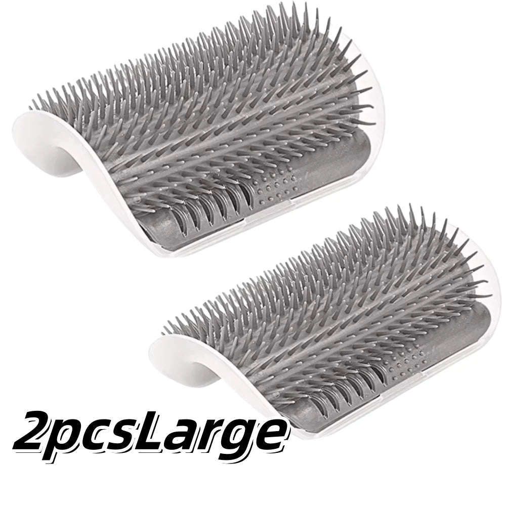 Cat Corner Scratcher Self Groomer with Catnip,1/ 2 Pack Softer Cat Face Scratchers Wall Corner Grooming Massage Combs
