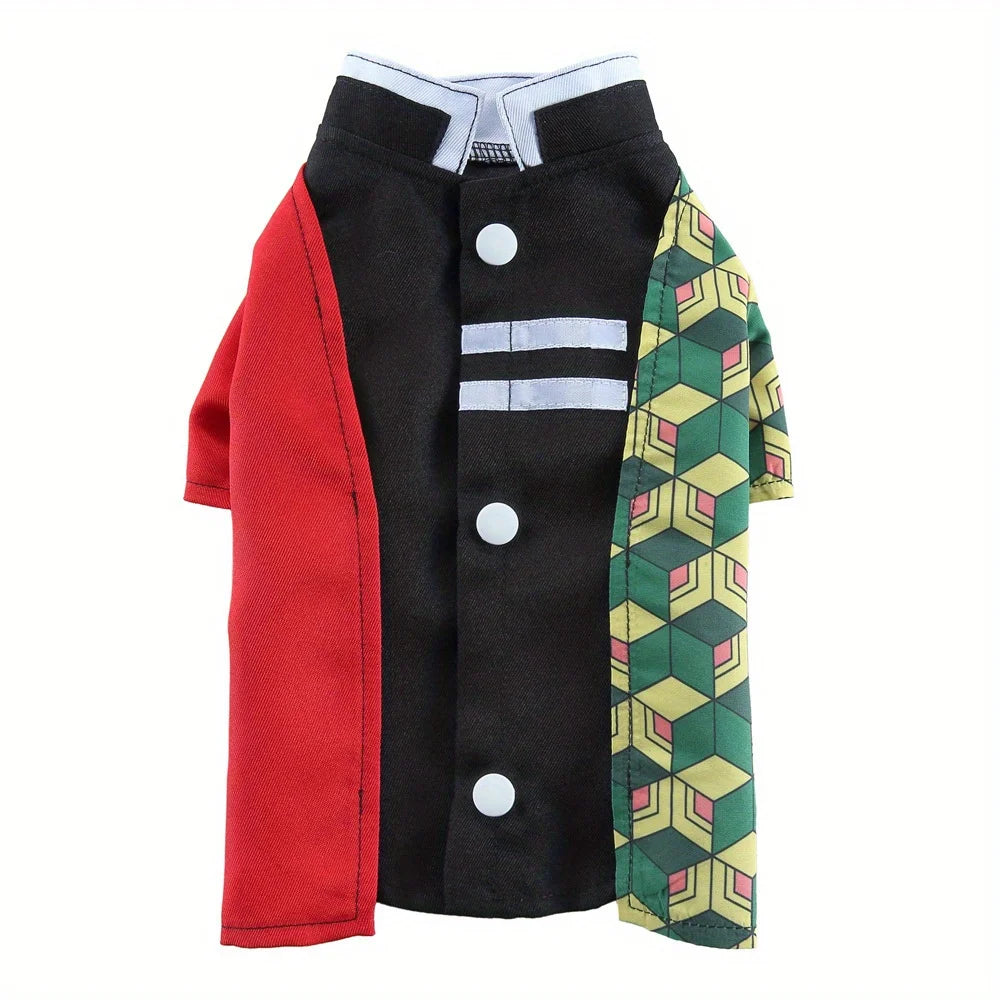 Pet Halloween Costume for Small Dogs and Cats – Cosplay Outfit for Puppy Kitten Japanese Kimono Dress Up