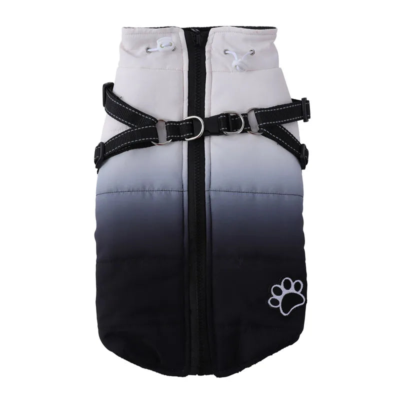 Waterproof Pet Dog Jacket With Harness Reflective Winter Dog Clothes For Small Large Dogs Coat Chihuahua French Bulldog Outfits