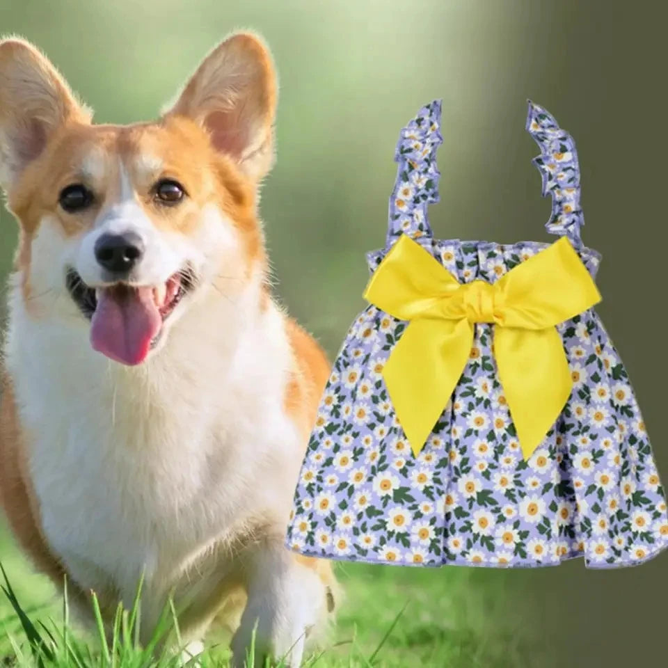 Summer Cotton Sphynx Cat Suspender Skirt Love Flower Pet Princess Dresses for Cats Gotas Katten Kedi Dog Dress mascotas Clothes