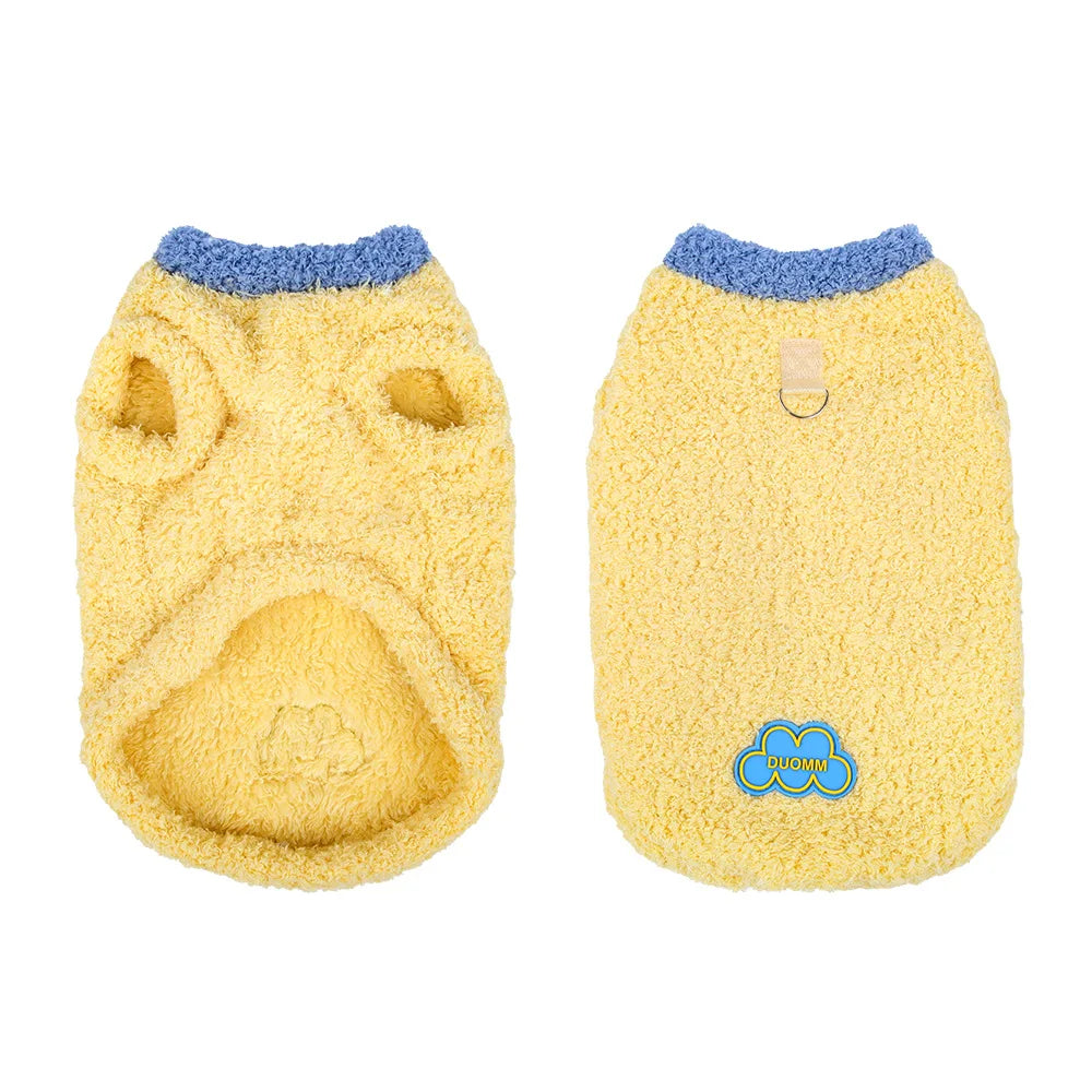 Velvet Vest Autumn and Winter Pullover Cat and Dog Clothing Cloud Velvet Pet Clothing Indoor and Outdoor Cat Clothing Decoration