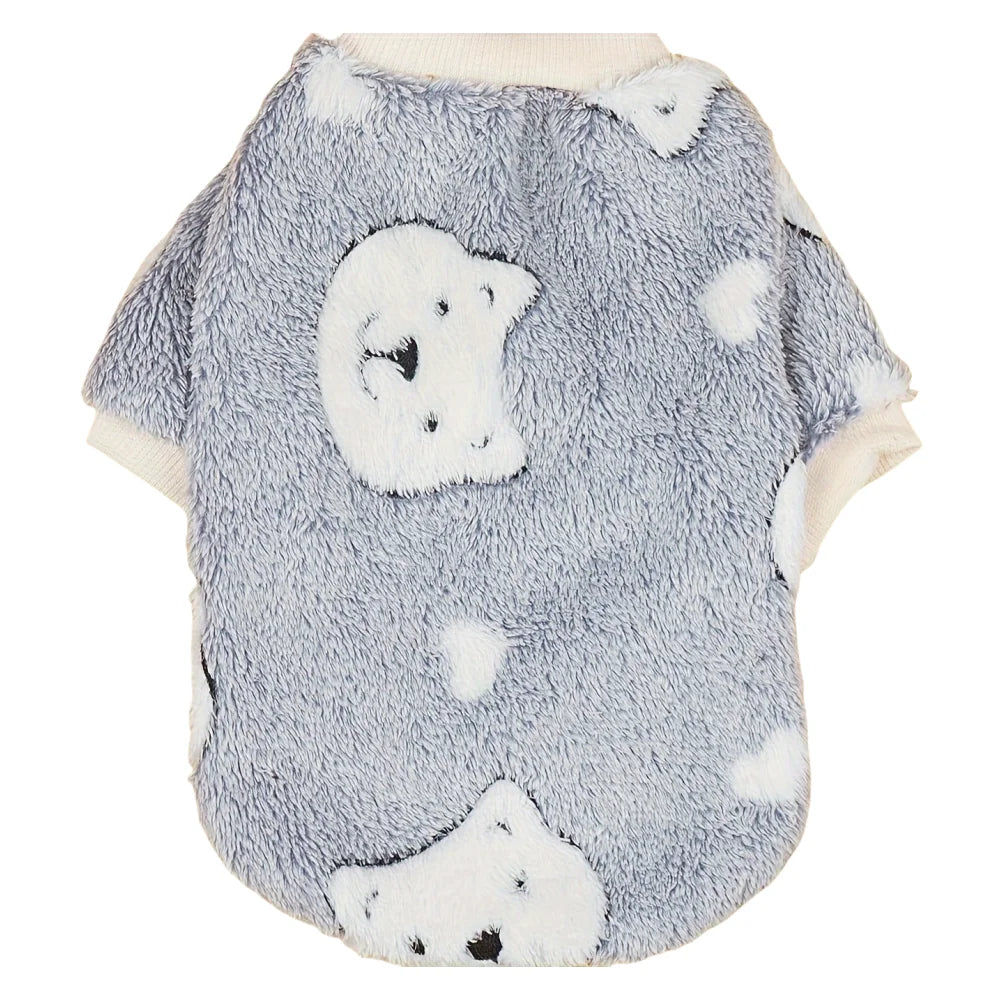 Pet clothes, dogs, cats, flannel guards, comfortable, warm and breathable, simple, generous, fresh and cute