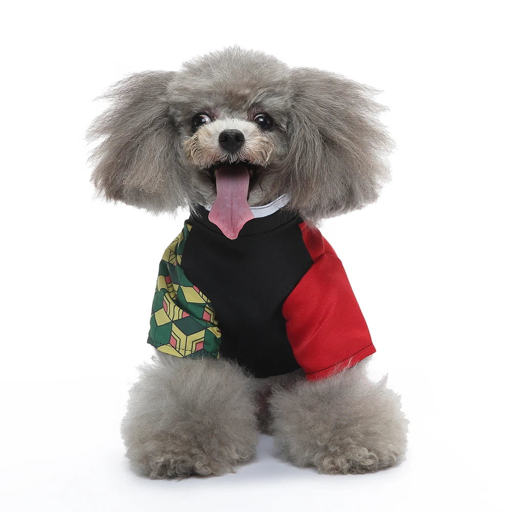 Pet Halloween Costume for Small Dogs and Cats – Cosplay Outfit for Puppy Kitten Japanese Kimono Dress Up