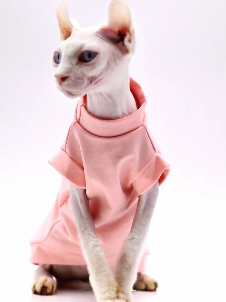 Hairless Cat Clothes Breathable Cotton Summer Beautiful Thin Cat Vest for Sphynx,Devon Rex ,Cornish, Small Cats and Dogs