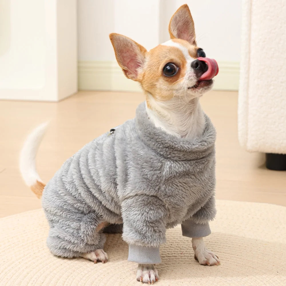 Warm Winter Dog Clothes Small Medium Large Dogs Soft Pet Jacket Windproof Outdoor Pets Coat Cute Fleece Chihuahua Pug Costume
