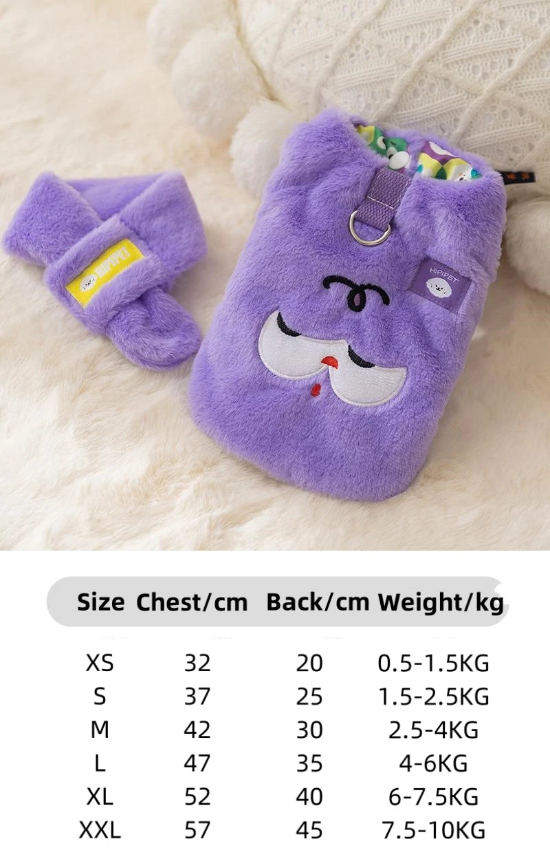 Christmas Halloween Meme Two Legged Sweater for Puppy Kitty Pet Winter Outfit for Small Dogs Cats New Year Vest with Scarf