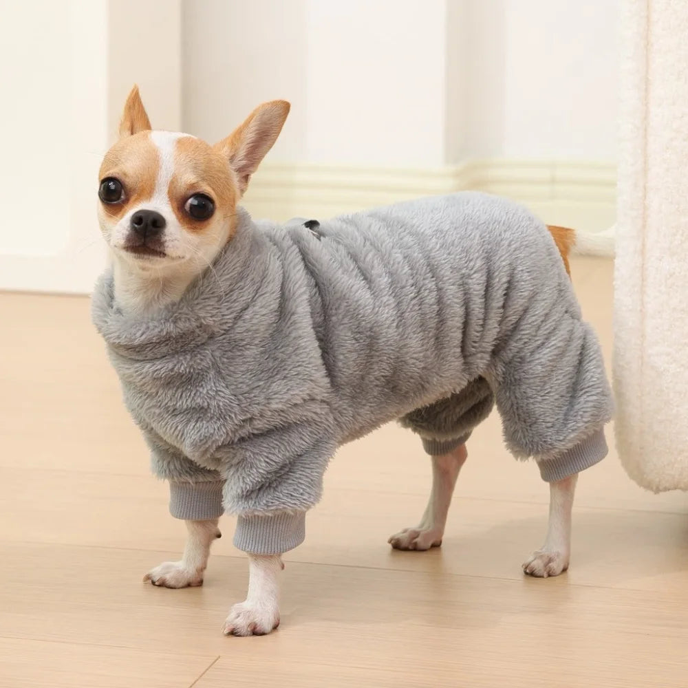 Warm Winter Dog Clothes Small Medium Large Dogs Soft Pet Jacket Windproof Outdoor Pets Coat Cute Fleece Chihuahua Pug Costume