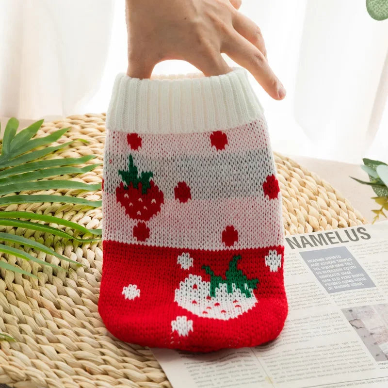 Pet Clothes for Small Medium Dogs Christmas Knitte Dog Sweater Winter Warm Cat Sweater Corgi Teddy Coat Pet New Year Supplies