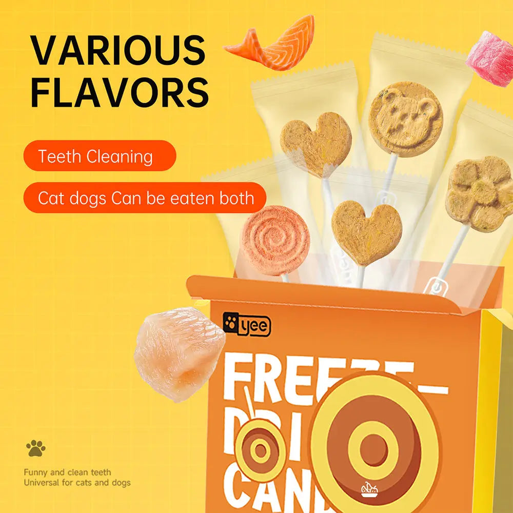 Natural Cat Treats Chicken Duck and Fish Meat Pet Freeze-dried Dog Snacks