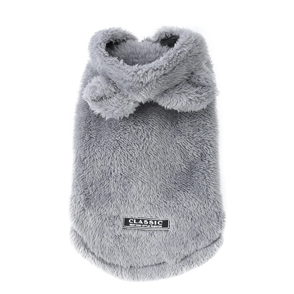 Cute Cat Clothes Rabbit Ears Winter Warm Cozy Plush Pet Coat For Small Medium Dogs Cats Puppy Soft Kitty Sphynx Chihuahua Hoodie