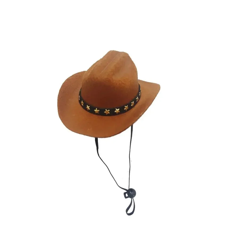 British Pet Dog Hat Star Cowboy Hat Pet Supplies Adjustable Dog Costume Top Hat Headwear Pet Hat Dogs Caps Pet Sun Hats for Cats