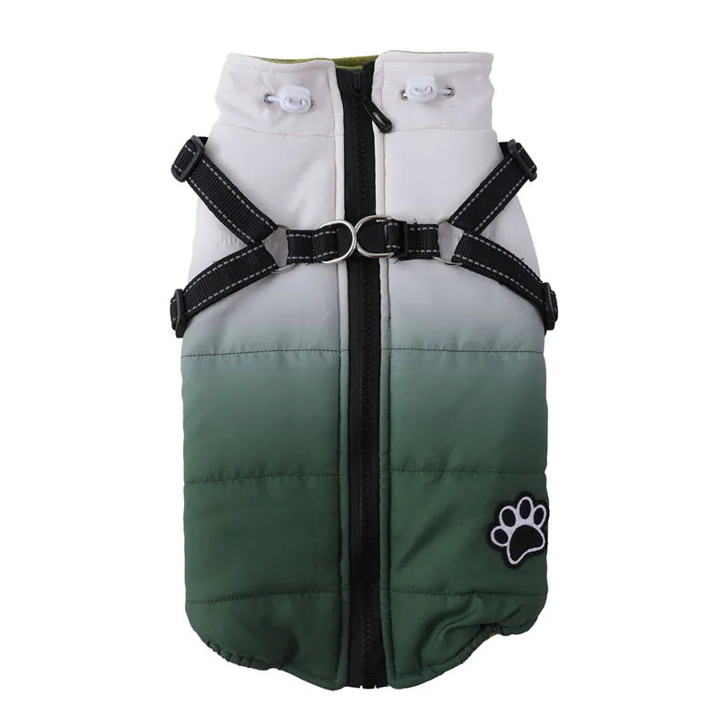 Waterproof Pet Dog Jacket With Harness Reflective Winter Dog Clothes For Small Large Dogs Coat Chihuahua French Bulldog Outfits