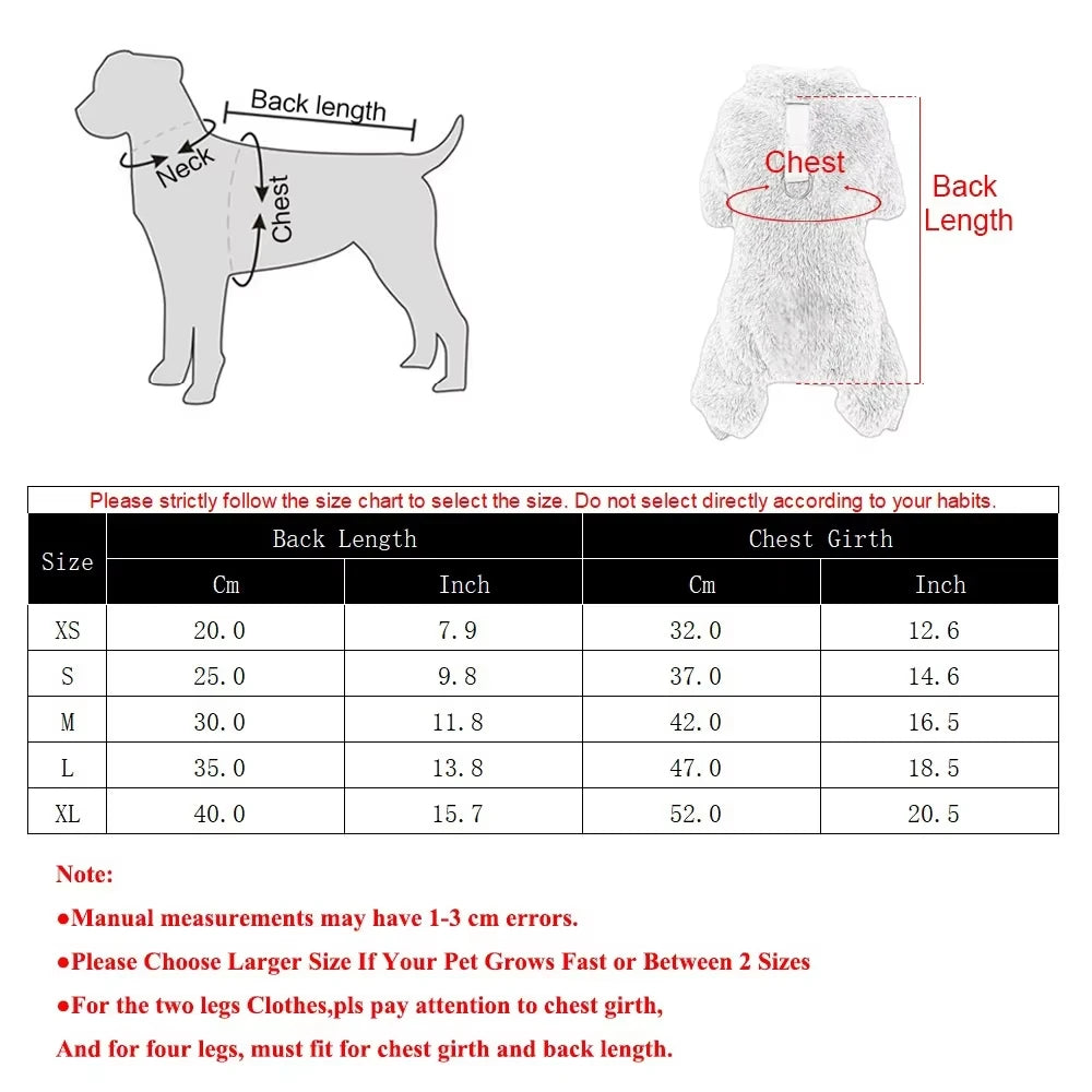 Warm Winter Dog Clothes Small Medium Large Dogs Soft Pet Jacket Windproof Outdoor Pets Coat Cute Fleece Chihuahua Pug Costume