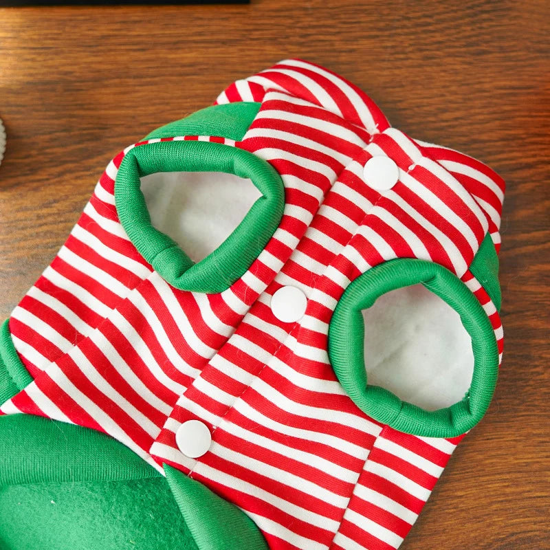 Dog Christmas Clothes Winter Warm Pet Clothes For Small Medium Dogs Elk Santa Claus Dog Cats Coat Hoodies Christmas Dogs Costume