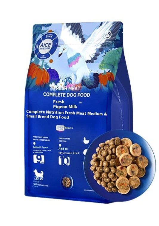 Premium Freeze-Dried Pigeon Dog Food – Complete Nutrition for Small, Medium & Large Breeds (Teddy, Bichon, Golden Retriever, Beagle)