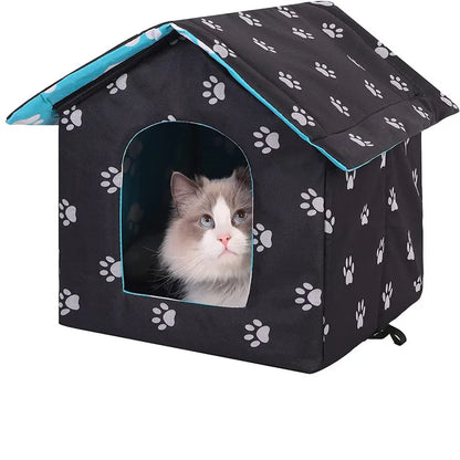 Waterproof Cat House for Outdoors Rainproof Dog House Cat House Villa Tent Collapsible Pet Shelter Foldable Pet House for Dogs