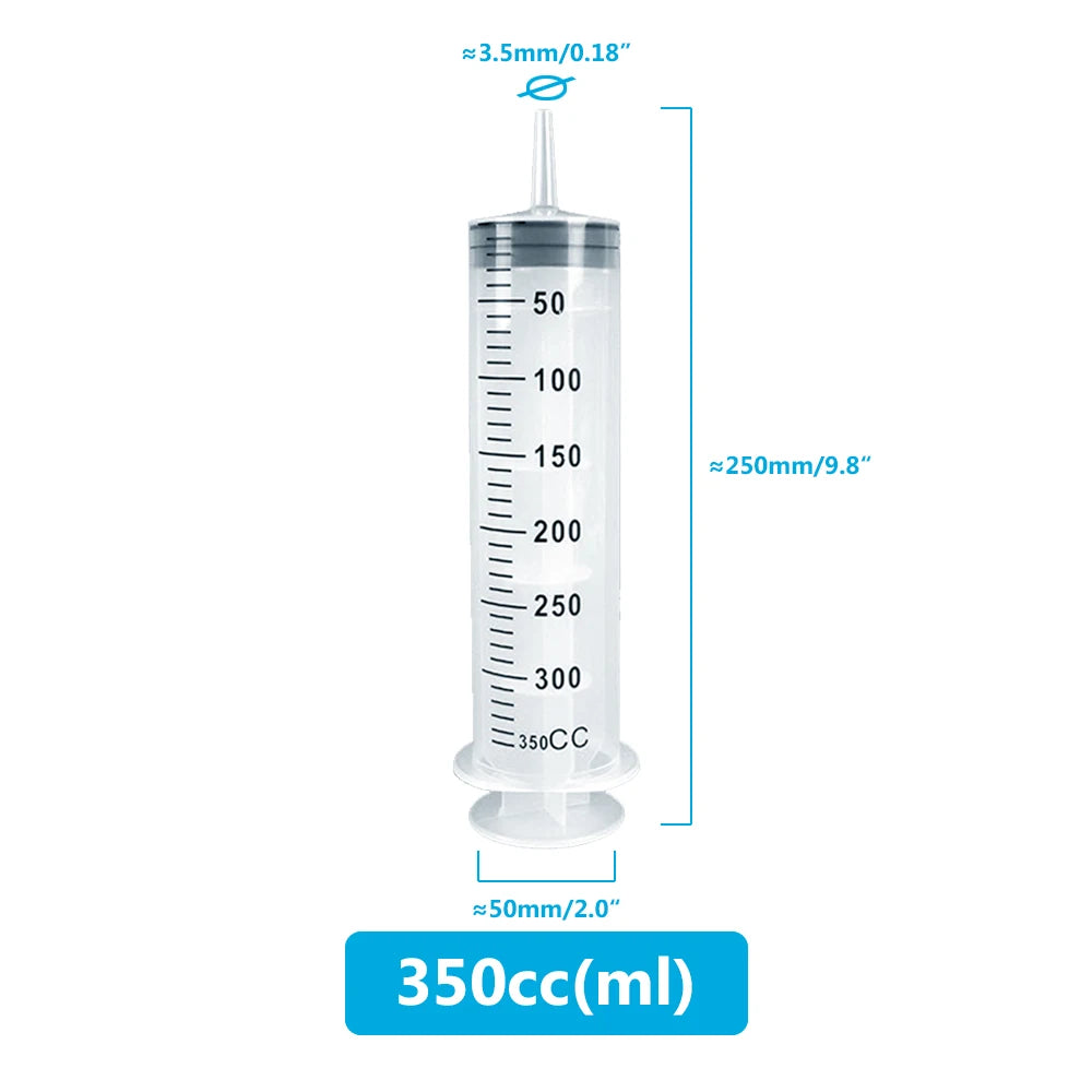Multifunction 100ml-550ml Syringe Large Capacity With 100cm Hose Pump Measuring Washable Injector For Pet Feeding Oil Glue Fluid