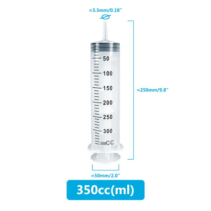 Multifunction 100ml-550ml Syringe Large Capacity With 100cm Hose Pump Measuring Washable Injector For Pet Feeding Oil Glue Fluid