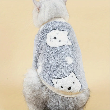 Pet clothes, dogs, cats, flannel guards, comfortable, warm and breathable, simple, generous, fresh and cute
