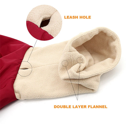 Waterproof Warm Dog Clothes Thick Winter Large Dogs Jacket Coat Vest Pet Clothing Vest With High Collar for Medium Large Dogs