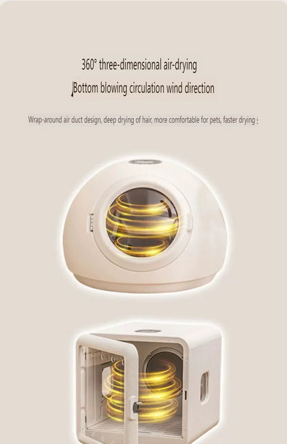 New Spherical Household Dryer Cat and Dog Hair Dryer Hair Blowing Bathing Pet Drying Box Negative Ion Hair Dryer 5-speed