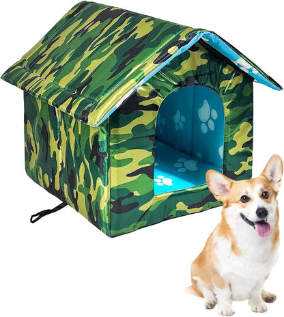 Waterproof Cat House for Outdoors Rainproof Dog House Cat House Villa Tent Collapsible Pet Shelter Foldable Pet House for Dogs