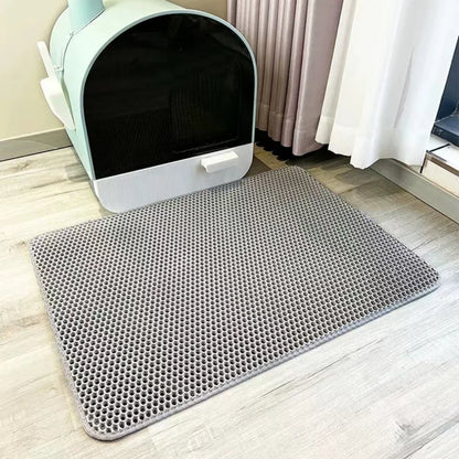 Large Cat Litter Mat Waterproof Double Layer Non Slip Litter Box Tray Pad Washable Durable Pet Toilet Training Mat